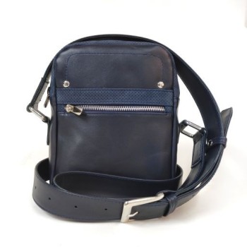 Navy leather bag